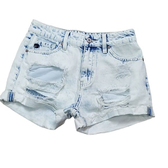 KanCan Distressed Light Wash Estilo Shorts - Picture 1 of 6